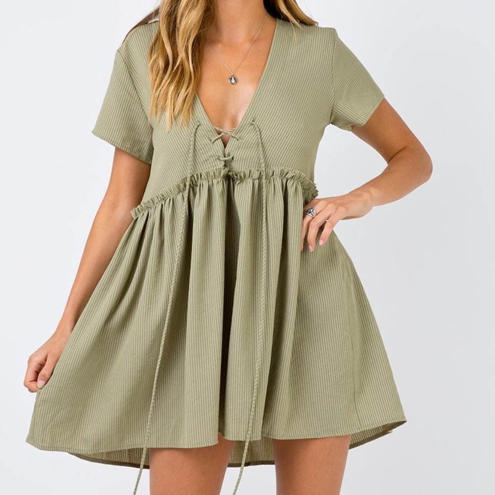 Princess Polly Maritimo Mini Dress Olive